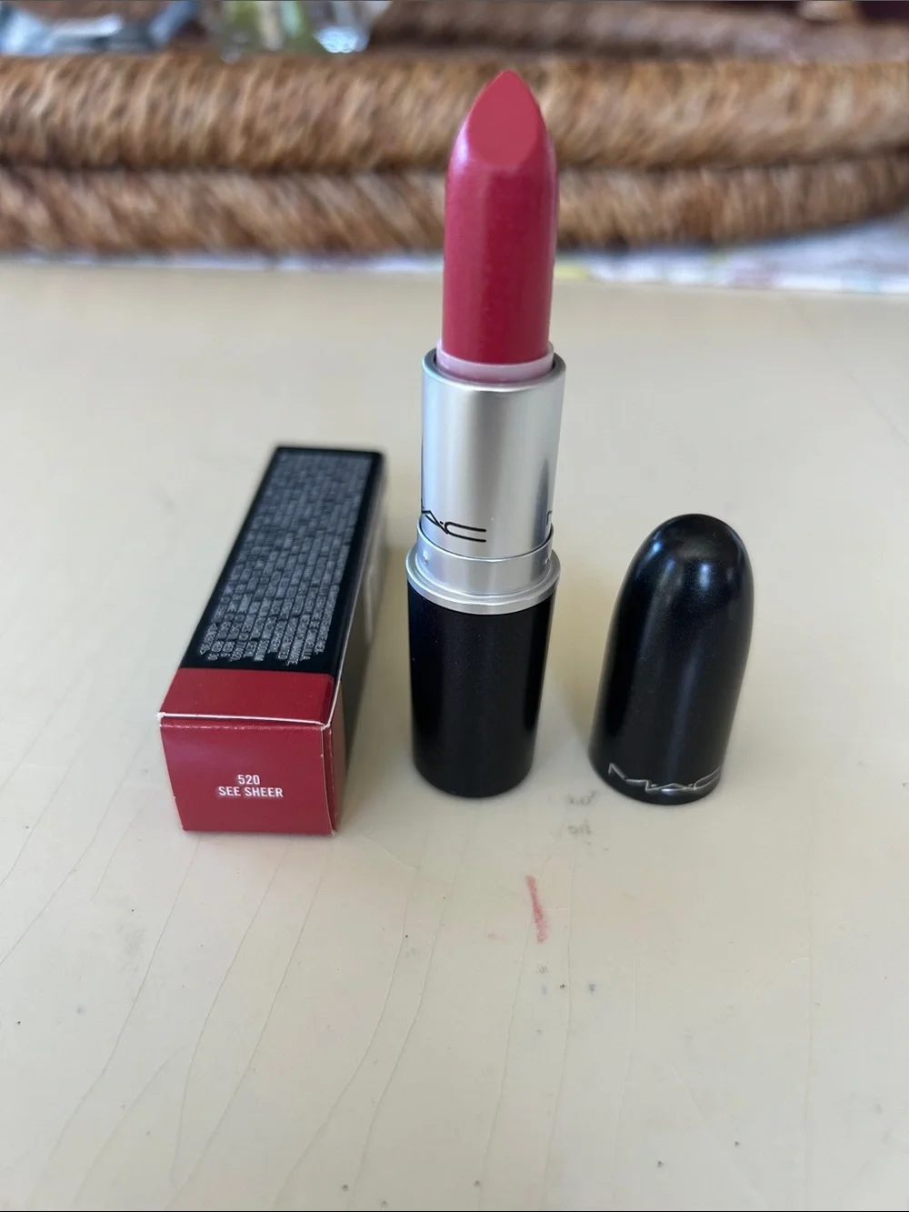 MAC LUSTRE Lipstick See Sheer 520 New